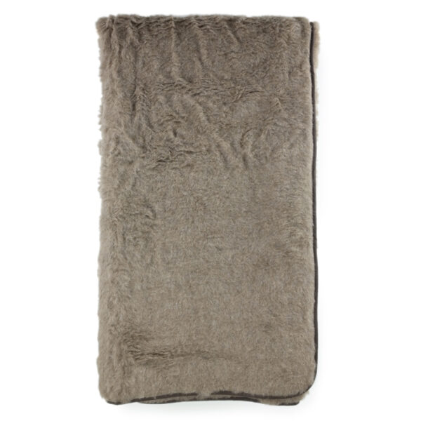 Couchdecke Alpakaflor Flausch braun